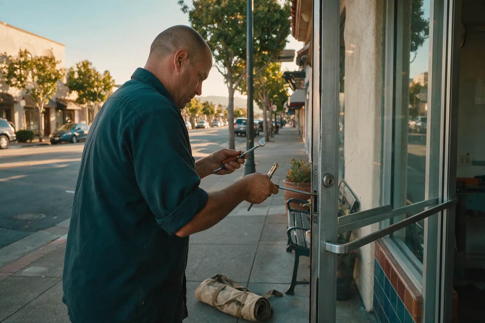 Storefront Door Locks in San Mateo by Hillsdale Lock & Key